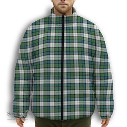 ScotsTee Shop Scottish Graham Dress Ancient Premium Tartan Collar Down Jacket Winter White Duck Down Plaid