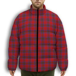 ScotsTee Shop Scottish Leslie Modern Premium Tartan Collar Down Jacket Winter White Duck Down Plaid