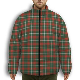 ScotsTee Shop Scottish Prince of Wales Premium Tartan Collar Down Jacket Winter White Duck Down Plaid