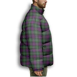 ScotsTee Shop Scottish Wilsons 175 Premium Tartan Collar Down Jacket Winter White Duck Down Plaid