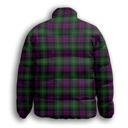 ScotsTee Shop Scottish Wilsons 175 Premium Tartan Collar Down Jacket Winter White Duck Down Plaid