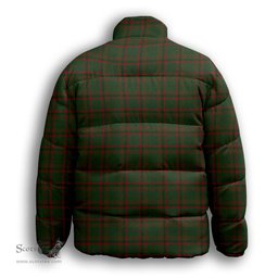 ScotsTee Shop Scottish Mcnaughton Hunting Premium Tartan Collar Down Jacket Winter White Duck Down Plaid