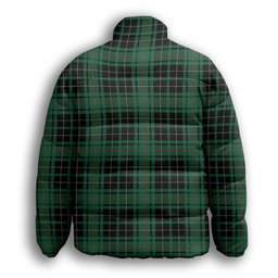 ScotsTee Shop Scottish McAuley Hunting Ancient Premium Tartan Collar Down Jacket Winter White Duck Down Plaid