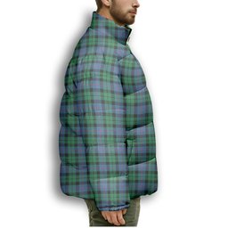 ScotsTee Shop Scottish Morrison Ancient Premium Tartan Collar Down Jacket Winter White Duck Down Plaid