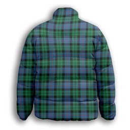 ScotsTee Shop Scottish Morrison Ancient Premium Tartan Collar Down Jacket Winter White Duck Down Plaid