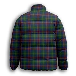 ScotsTee Shop Scottish Hart of Scotland Premium Tartan Collar Down Jacket Winter White Duck Down Plaid