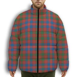 ScotsTee Shop Scottish McColl Old Ancient Premium Tartan Collar Down Jacket Winter White Duck Down Plaid