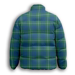 ScotsTee Shop Scottish Hamilton Hunting Ancient Premium Tartan Collar Down Jacket Winter White Duck Down Plaid