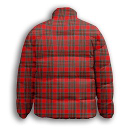 ScotsTee Shop Scottish McBean Modern Premium Tartan Collar Down Jacket Winter White Duck Down Plaid