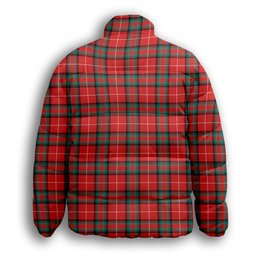 ScotsTee Shop Scottish Stuart of Bute SC Premium Tartan Collar Down Jacket Winter White Duck Down Plaid
