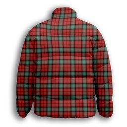 ScotsTee Shop Scottish Kerr Ancient Premium Tartan Collar Down Jacket Winter White Duck Down Plaid