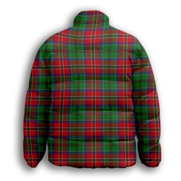 ScotsTee Shop Scottish McCullough Premium Tartan Collar Down Jacket Winter White Duck Down Plaid