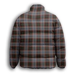 ScotsTee Shop Scottish Innes Red Dress Dance Premium Tartan Collar Down Jacket Winter White Duck Down Plaid