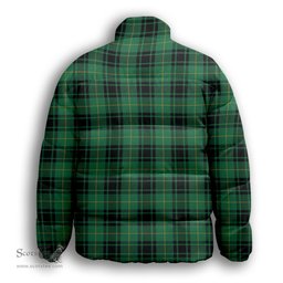 ScotsTee Shop Scottish McArthur Ancient Premium Tartan Collar Down Jacket Winter White Duck Down Plaid