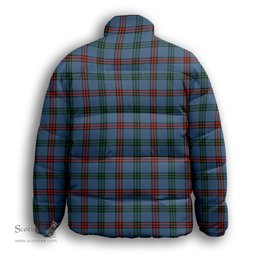 ScotsTee Shop Scottish Montgomery of Ayrshire Ancient Premium Tartan Collar Down Jacket Winter White Duck Down Plaid