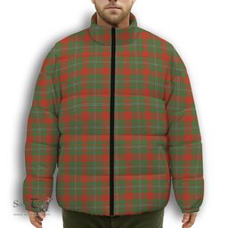 ScotsTee Shop Scottish Strang Ancient Premium Tartan Collar Down Jacket Winter White Duck Down Plaid