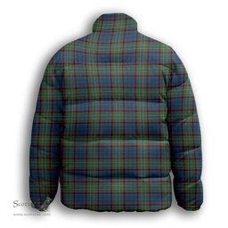 ScotsTee Shop Scottish Nicolson Hunting Ancient Premium Tartan Collar Down Jacket Winter White Duck Down Plaid
