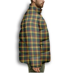 ScotsTee Shop Scottish MacMillan Old Modern Premium Tartan Collar Down Jacket Winter White Duck Down Plaid