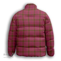 ScotsTee Shop Scottish Lumsden of Clova Ancient Premium Tartan Collar Down Jacket Winter White Duck Down Plaid
