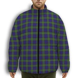 ScotsTee Shop Scottish Newman SC Premium Tartan Collar Down Jacket Winter White Duck Down Plaid
