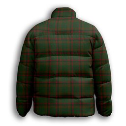 ScotsTee Shop Scottish MacCracken Hunting Premium Tartan Collar Down Jacket Winter White Duck Down Plaid