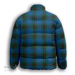 ScotsTee Shop Scottish Murray of Elibank Ancient Premium Tartan Collar Down Jacket Winter White Duck Down Plaid