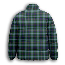 ScotsTee Shop Scottish Porteous Premium Tartan Collar Down Jacket Winter White Duck Down Plaid