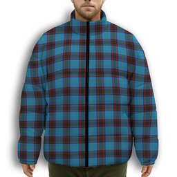 ScotsTee Shop Scottish Home Ancient Premium Tartan Collar Down Jacket Winter White Duck Down Plaid
