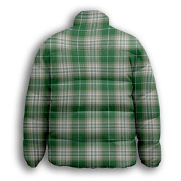 ScotsTee Shop Scottish Kelso Ancient Clan Premium Tartan Collar Down Jacket Winter White Duck Down Plaid