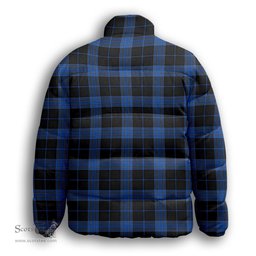 ScotsTee Shop Scottish Lynn Premium Tartan Collar Down Jacket Winter White Duck Down Plaid