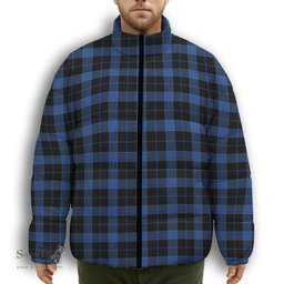 ScotsTee Shop Scottish Lynn Premium Tartan Collar Down Jacket Winter White Duck Down Plaid