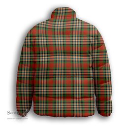 ScotsTee Shop Scottish MacGill Ancient Premium Tartan Collar Down Jacket Winter White Duck Down Plaid