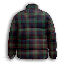 ScotsTee Shop Scottish McNicol Hunting Modern Premium Tartan Collar Down Jacket Winter White Duck Down Plaid