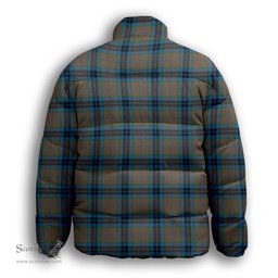 ScotsTee Shop Scottish Thompson Hunting Ancient Premium Tartan Collar Down Jacket Winter White Duck Down Plaid