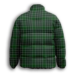 ScotsTee Shop Scottish McDonald Lord of the Isles Hunting Premium Tartan Collar Down Jacket Winter White Duck Down Plaid