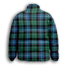 ScotsTee Shop Scottish Mitchell Ancient Premium Tartan Collar Down Jacket Winter White Duck Down Plaid