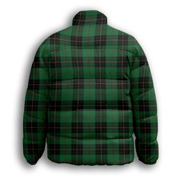 ScotsTee Shop Scottish MacArthur-Fox Hunting Ancient Premium Tartan Collar Down Jacket Winter White Duck Down Plaid