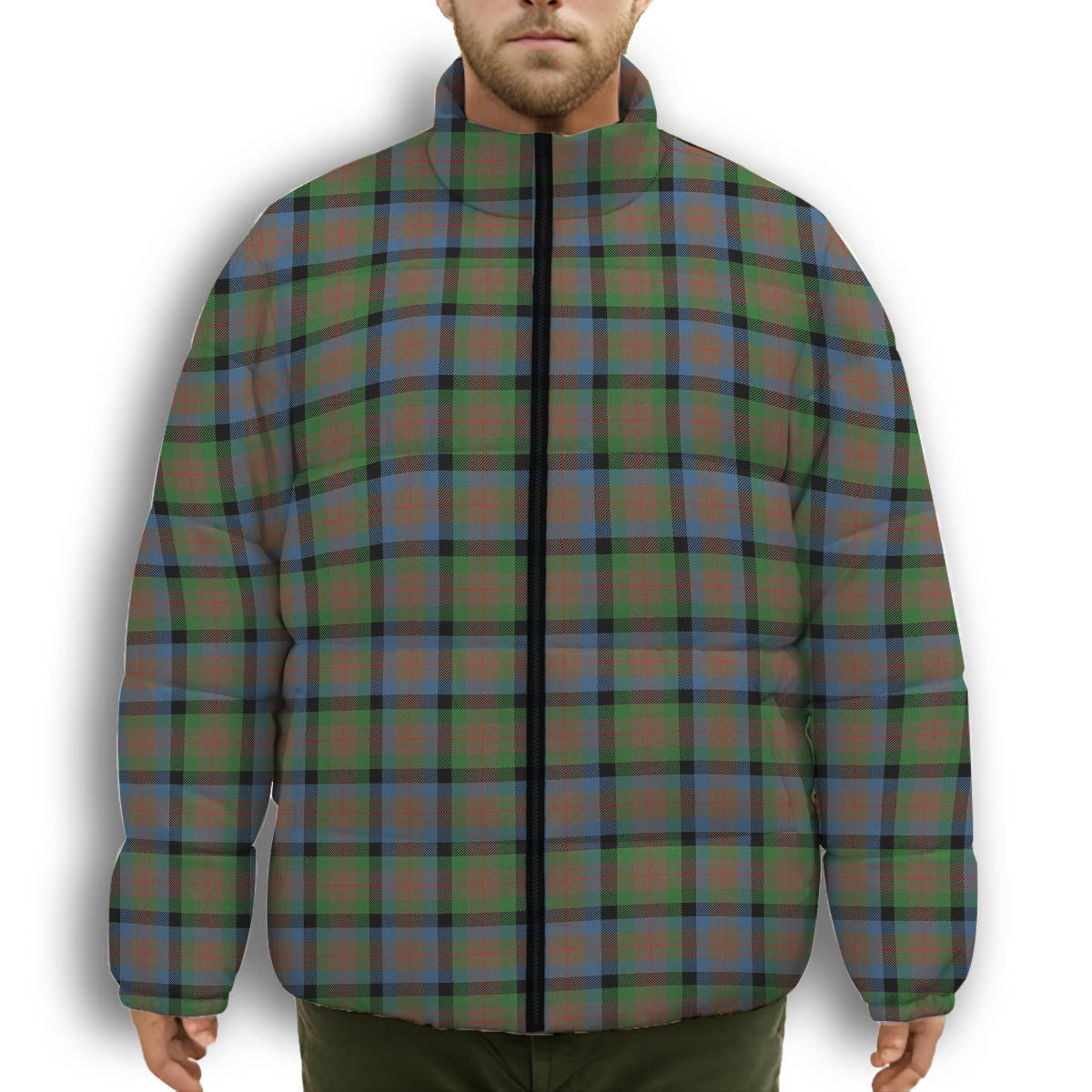 ScotsTee Shop Scottish Tennant Ancient Premium Tartan Collar Down Jacket Winter White Duck Down Plaid