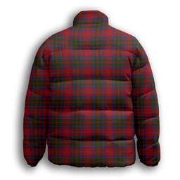 ScotsTee Shop Scottish MacQuarrie 5 Premium Tartan Collar Down Jacket Winter White Duck Down Plaid