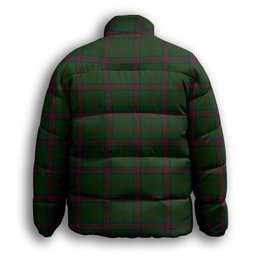 ScotsTee Shop Scottish Loton Premium Tartan Collar Down Jacket Winter White Duck Down Plaid