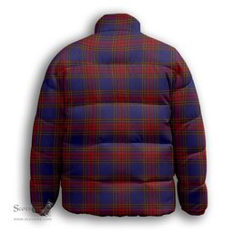 ScotsTee Shop Scottish Leslie J Cant Premium Tartan Collar Down Jacket Winter White Duck Down Plaid