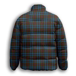 ScotsTee Shop Scottish Soutar Premium Tartan Collar Down Jacket Winter White Duck Down Plaid