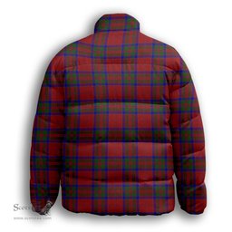 ScotsTee Shop Scottish McGillivray Premium Tartan Collar Down Jacket Winter White Duck Down Plaid