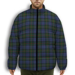 ScotsTee Shop Scottish Louise of Lorne Premium Tartan Collar Down Jacket Winter White Duck Down Plaid