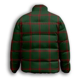 ScotsTee Shop Scottish MacNab Ancient 1 Premium Tartan Collar Down Jacket Winter White Duck Down Plaid