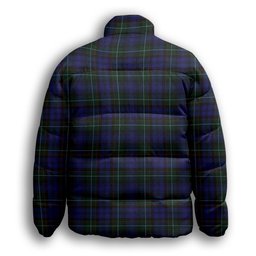 ScotsTee Shop Scottish Semple Premium Tartan Collar Down Jacket Winter White Duck Down Plaid