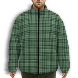 ScotsTee Shop Scottish MacDonald Lord of the Isles Hunting SC Premium Tartan Collar Down Jacket Winter White Duck Down Plaid