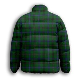 ScotsTee Shop Scottish Henderson MacKendrick Premium Tartan Collar Down Jacket Winter White Duck Down Plaid
