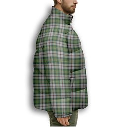 ScotsTee Shop Scottish Madewell Dress Premium Tartan Collar Down Jacket Winter White Duck Down Plaid