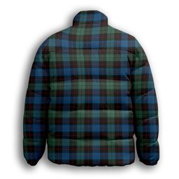 ScotsTee Shop Scottish Guthrie Premium Tartan Collar Down Jacket Winter White Duck Down Plaid